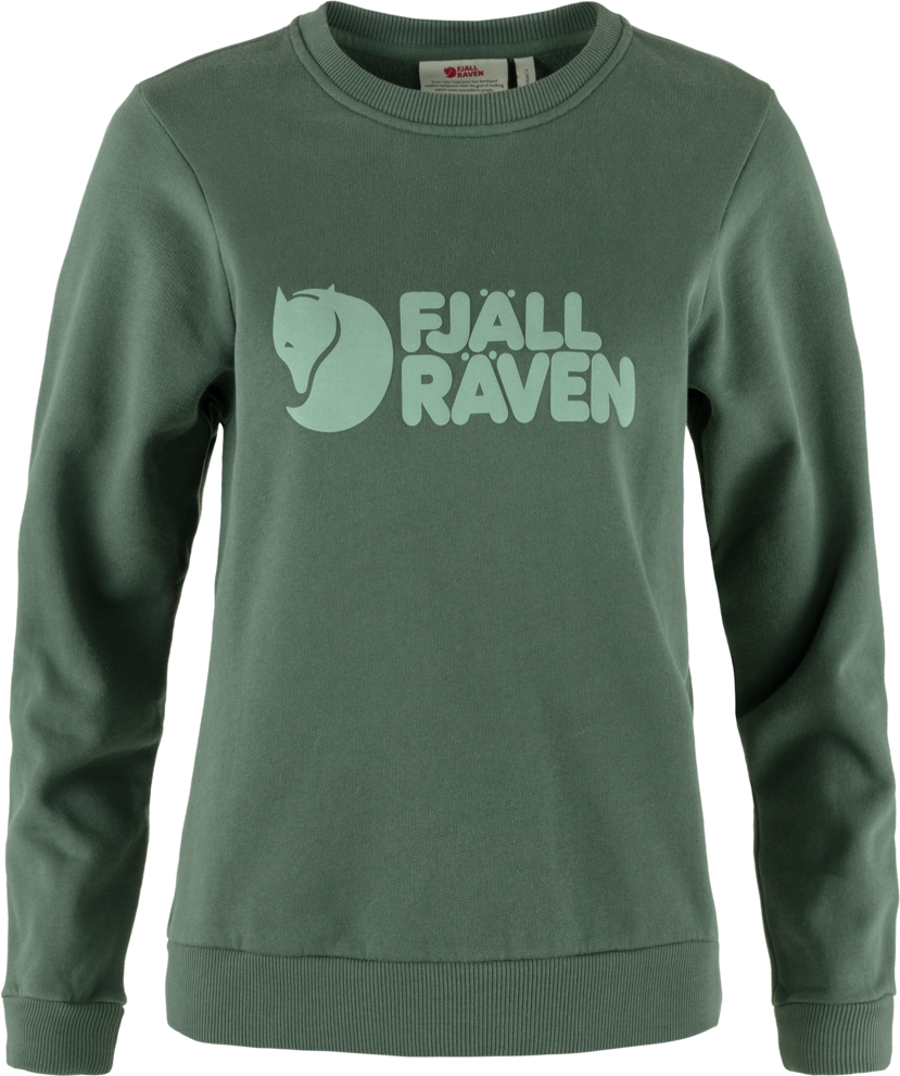 Fjällräven Logo Sweater Womens Deep Patina / Misty Green (679-674)