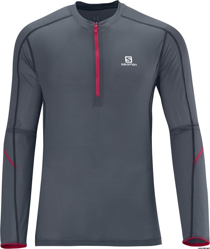 Salomon Trail Runner LS Zip Tee Men's Dark Cloud
