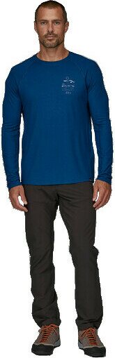 Patagonia Long Sleeved Cap Cool Shirt Mens Lagom Blue
