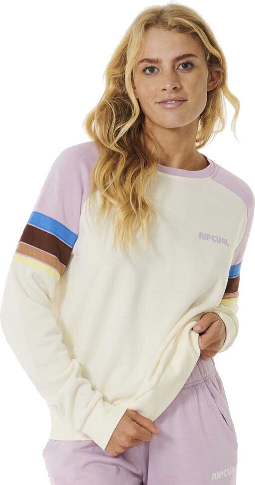 Rip Curl Surf Revival Raglan Crew Womens Oatmeal Marle