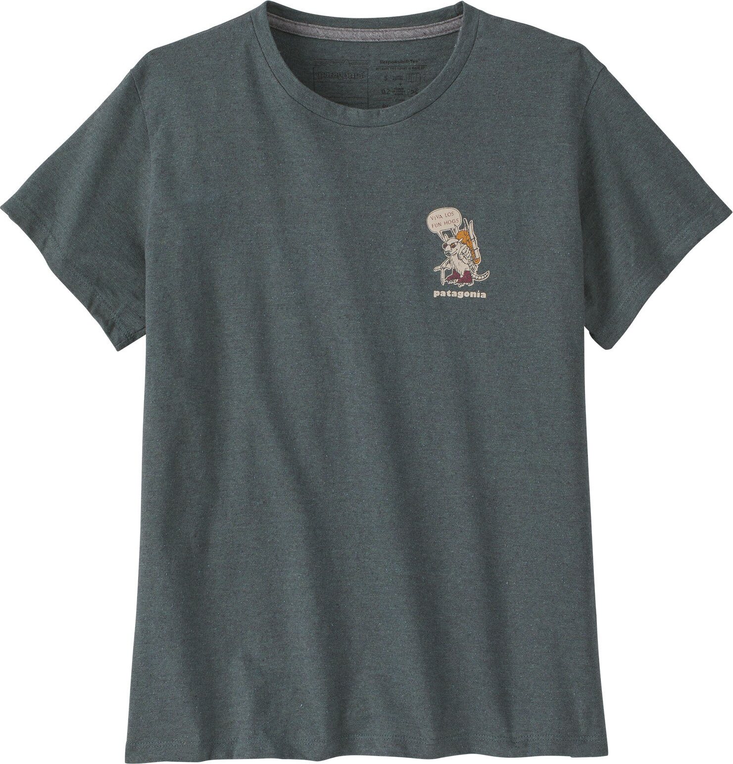 Patagonia 50 Year Responsibili Tee Womens Fun Hogs: Nouveau Green