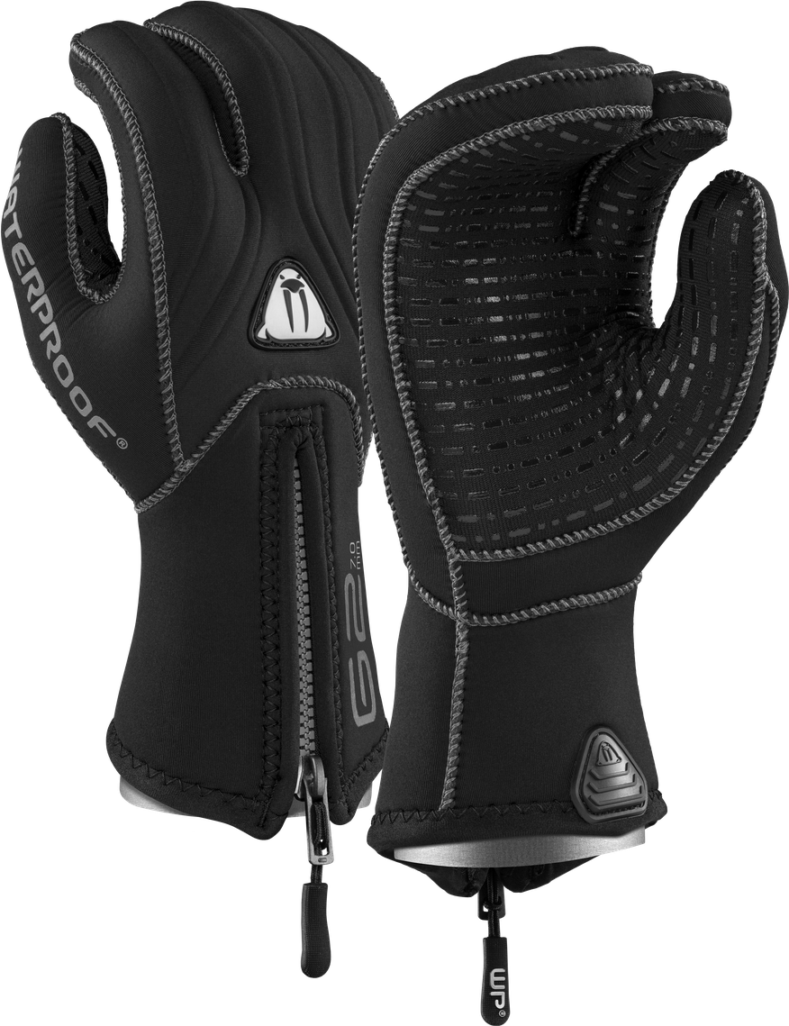 Waterproof G2 7mm 3-finger Semidry with Zipper Black