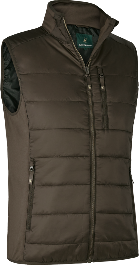 Deerhunter Heat Padded Waistcoat Mens with Powerbank Wood