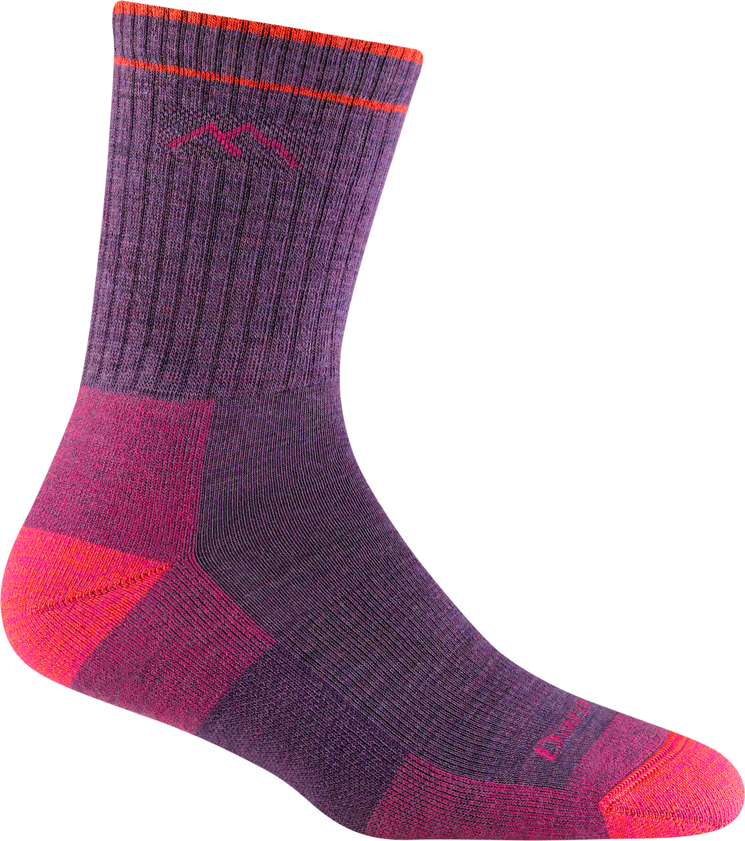 Darn Tough Hiker Micro Crew Midweight Hiking Sock Womens Plum Heather