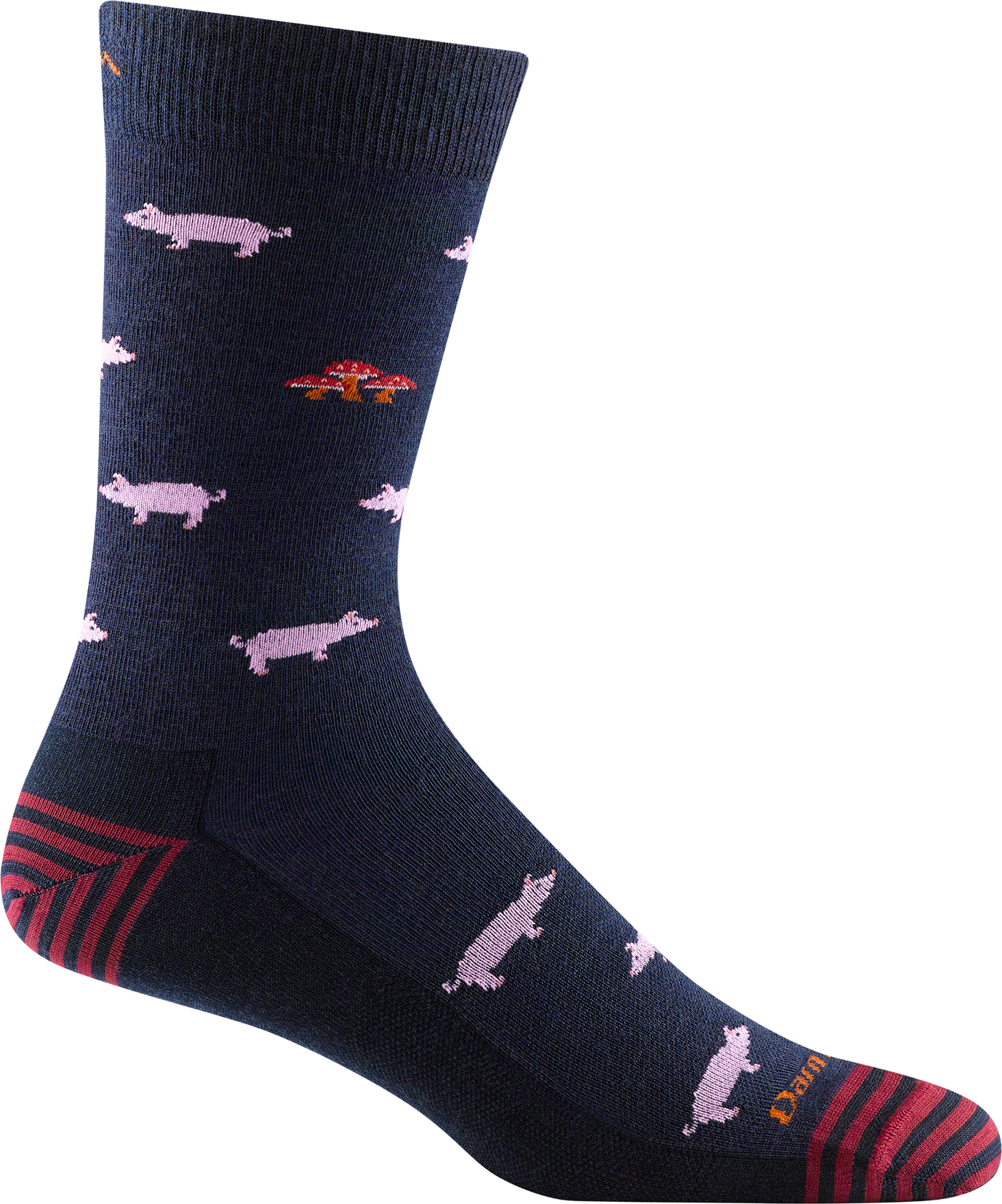 Darn Tough Truffle Hog Crew Lightweight Merino Mens Navy