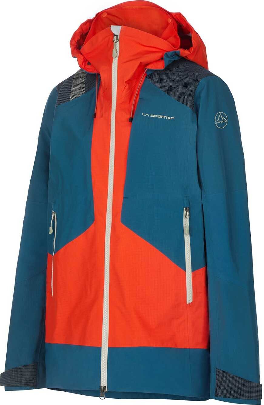 La Sportiva Supercouloir GTX Pro Jacket Womens Cherry Tomato/Storm Blue