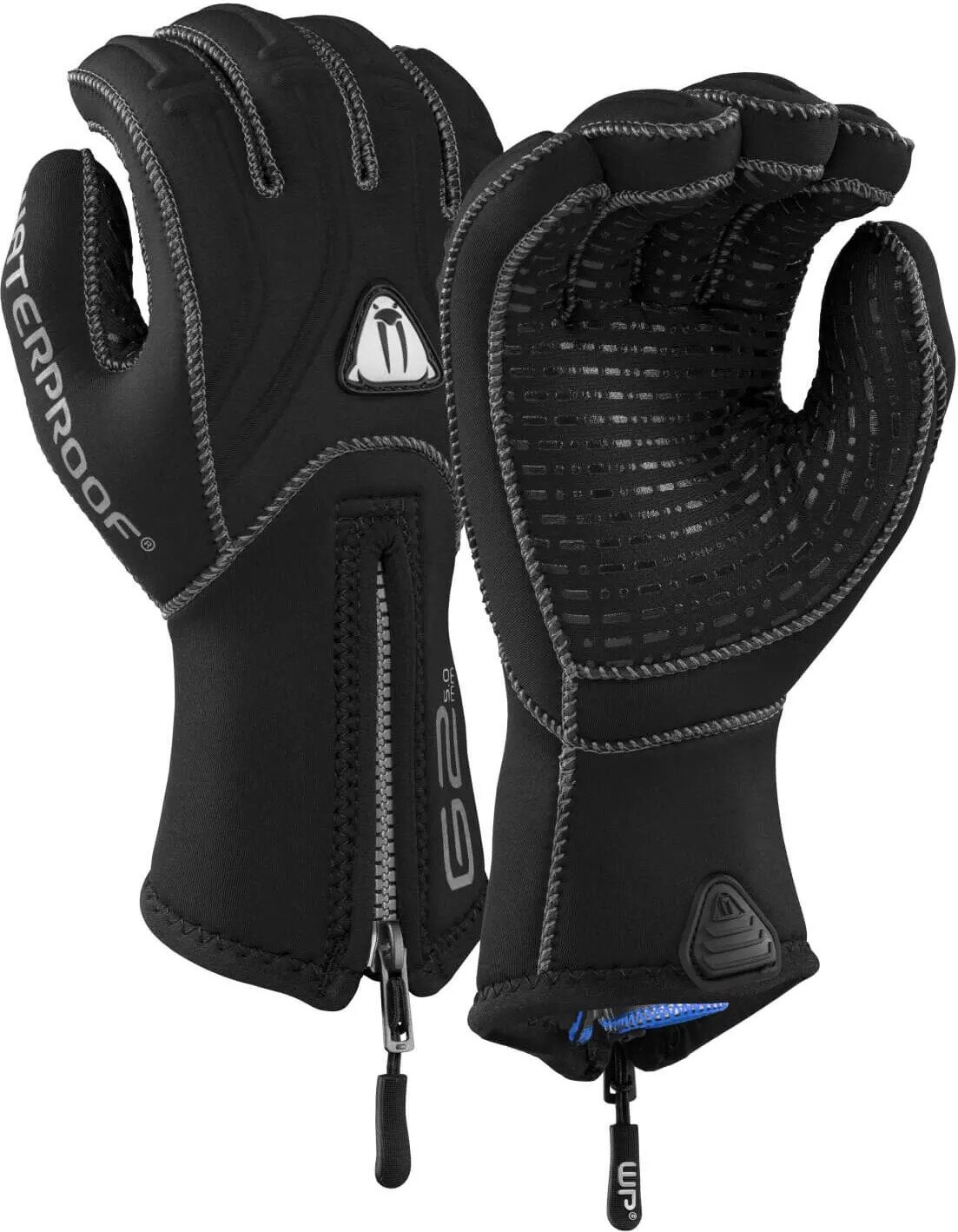Waterproof G2 5mm 5-finger with Zipper Black