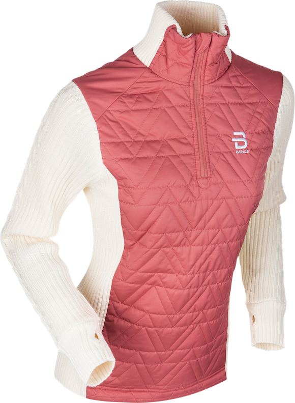 Dahlie Sweater Half Zip Comfy For Women Dusty Red