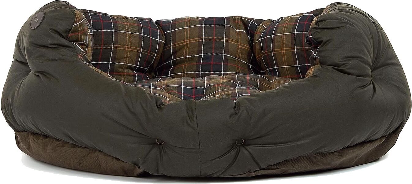 Barbour Wax / Cotton Dog Bed 35" Classic / Olive