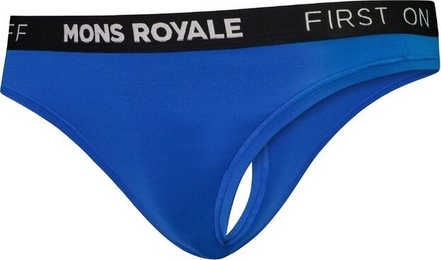 Mons Royale Merino Thong Womens Pop Blue