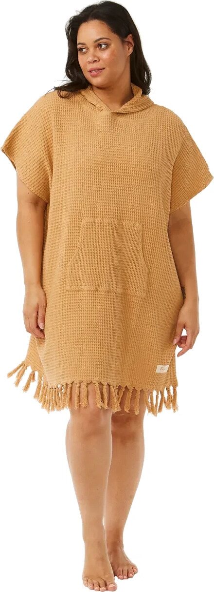 Rip Curl Stonewash Hood Towel Poncho Light Brown