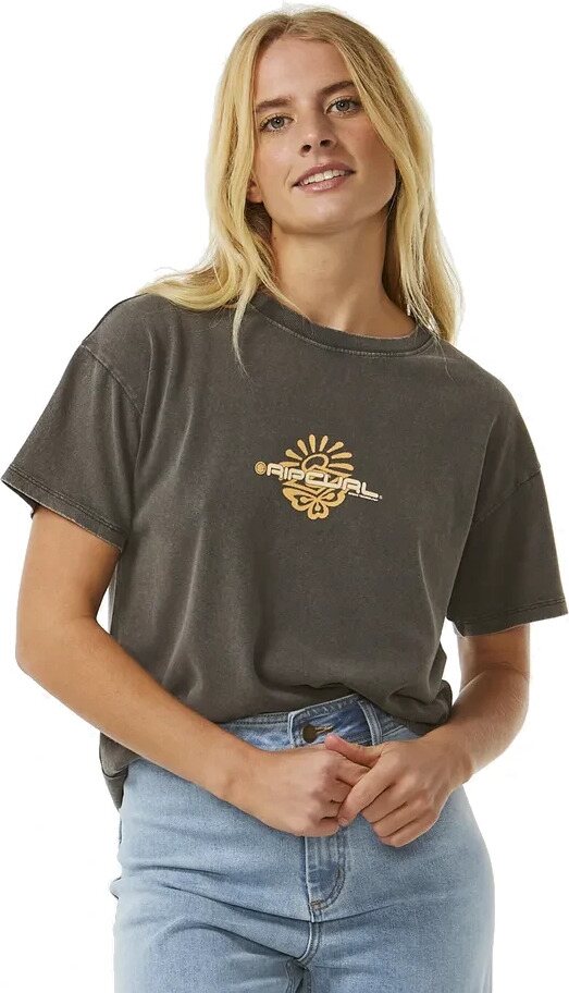 Rip Curl Taapuna Relaxed Tee Womens Washed Black