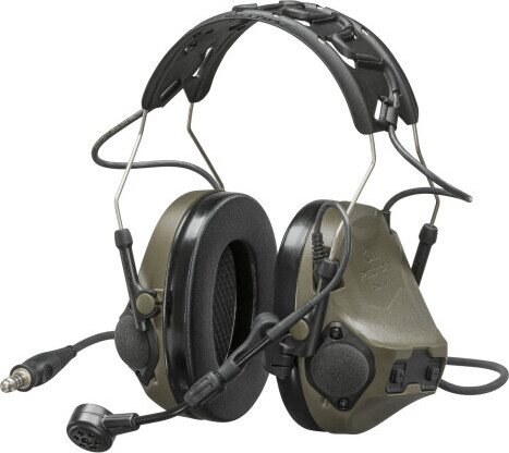 3M Peltor ComTac VIII Headset, Single Comm Green