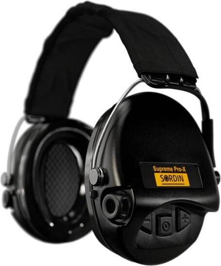Sordin Supreme Pro-X Hearing Protector Black Textile
