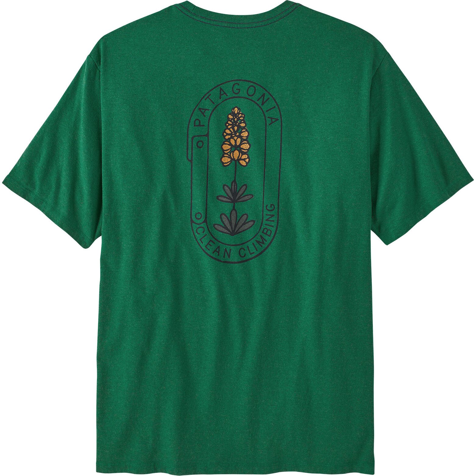 Patagonia Clean Climb Trade Responsibili-Tee Mens Clean Climb Bloom: Gather Green