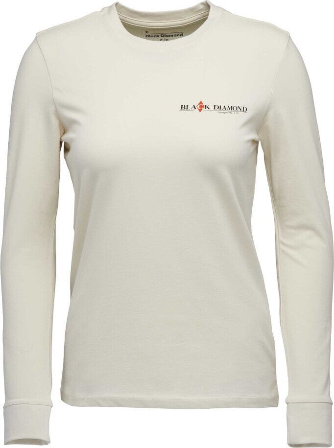 Black Diamond Heritage Wordmark LS Tee Womens Off White