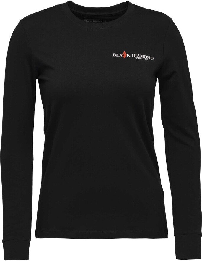 Black Diamond Heritage Wordmark LS Tee Womens Black