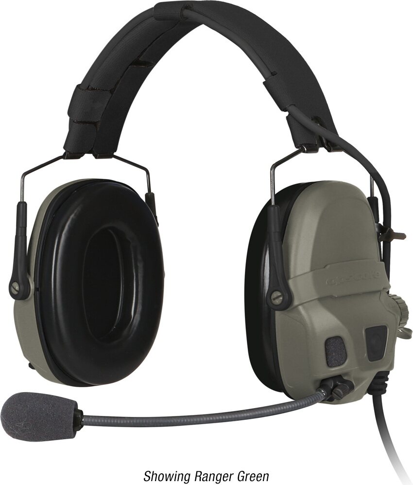 Ops-Core AMP, Communications Headset, Single Downlead Ranger Green