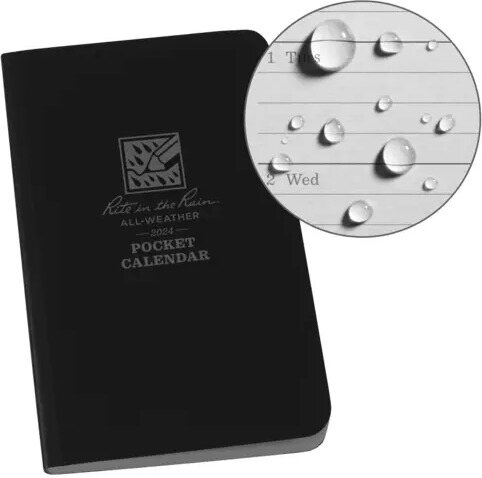 Rite in the Rain Pocket Calender 2024 Black