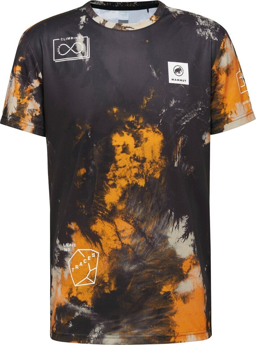 Mammut Massone Sport T-Shirt Sender Mens Black - Tangerine