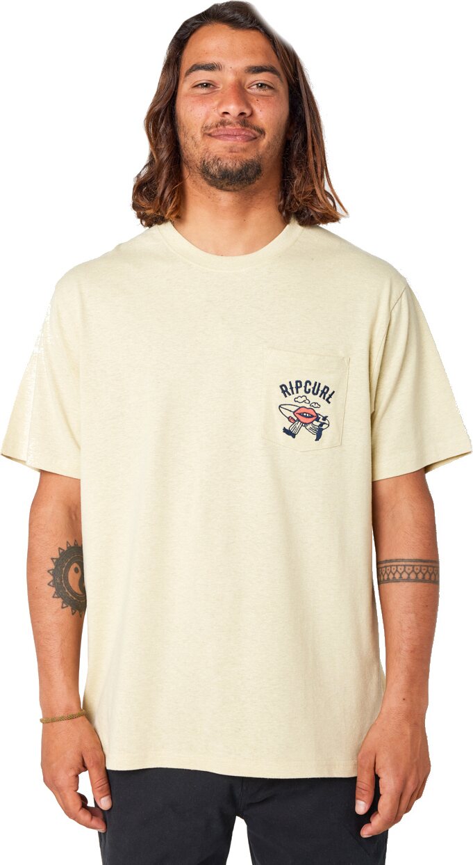 Rip Curl Shaper EMB Tee Mens Vintage Yellow