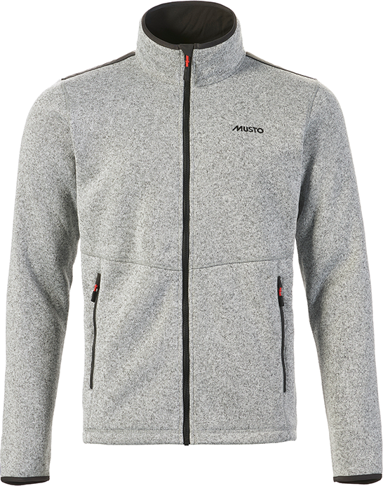Musto Knitted Fleece Mens Grey Melange