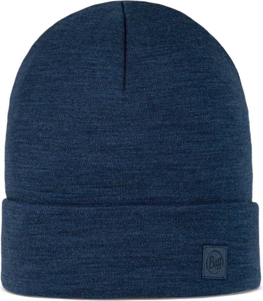 Buff Merino Heavyweight Beanie Solid Night Blue