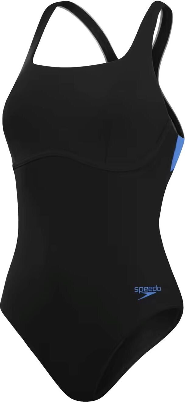 Speedo Flex Band Swimsuit with Integrated Swim Bra Womens Black / Curious Blue