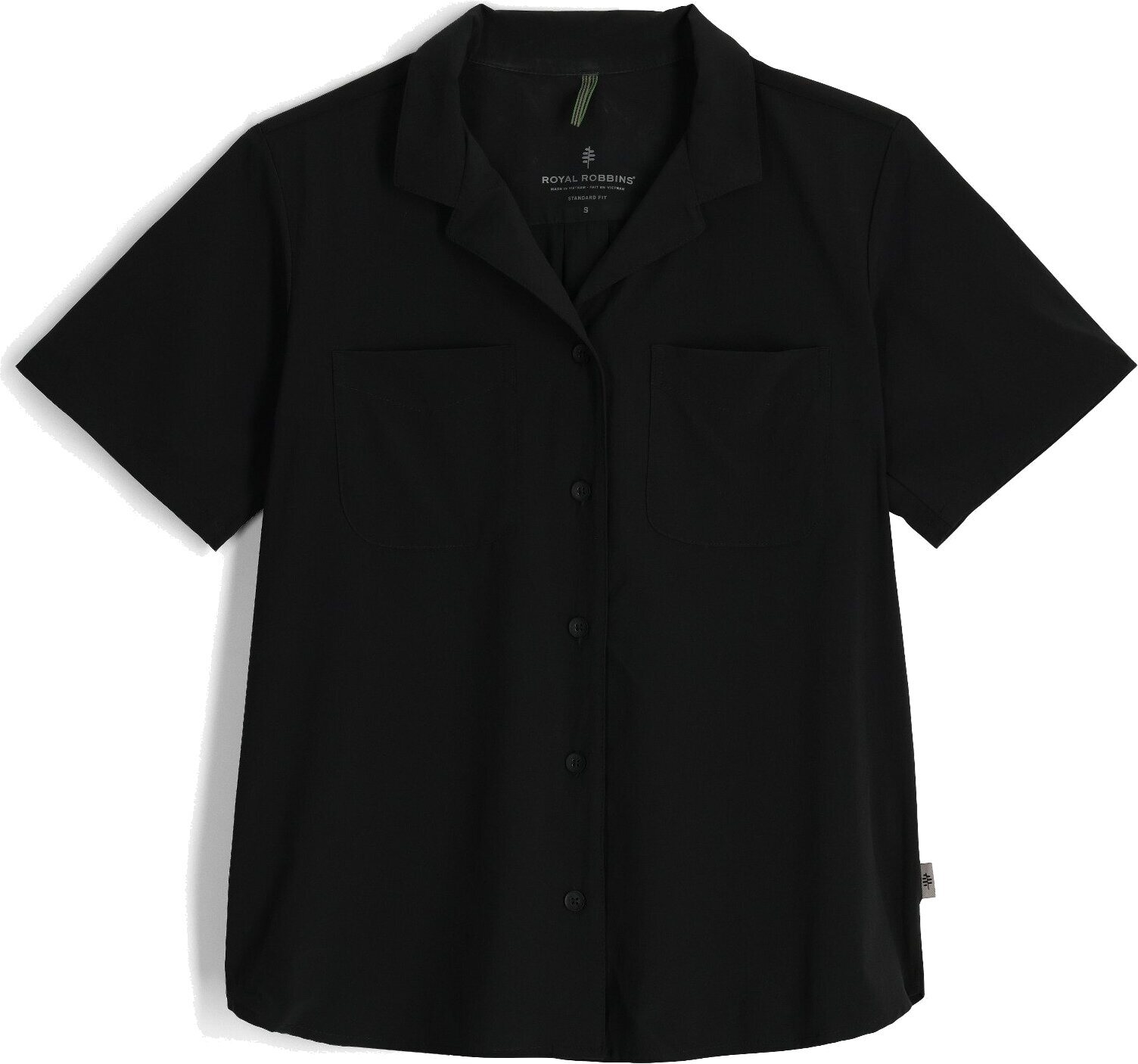 Royal Robbins Spotless Evolution Meadow Short Sleeve Womens Jet Black (037)