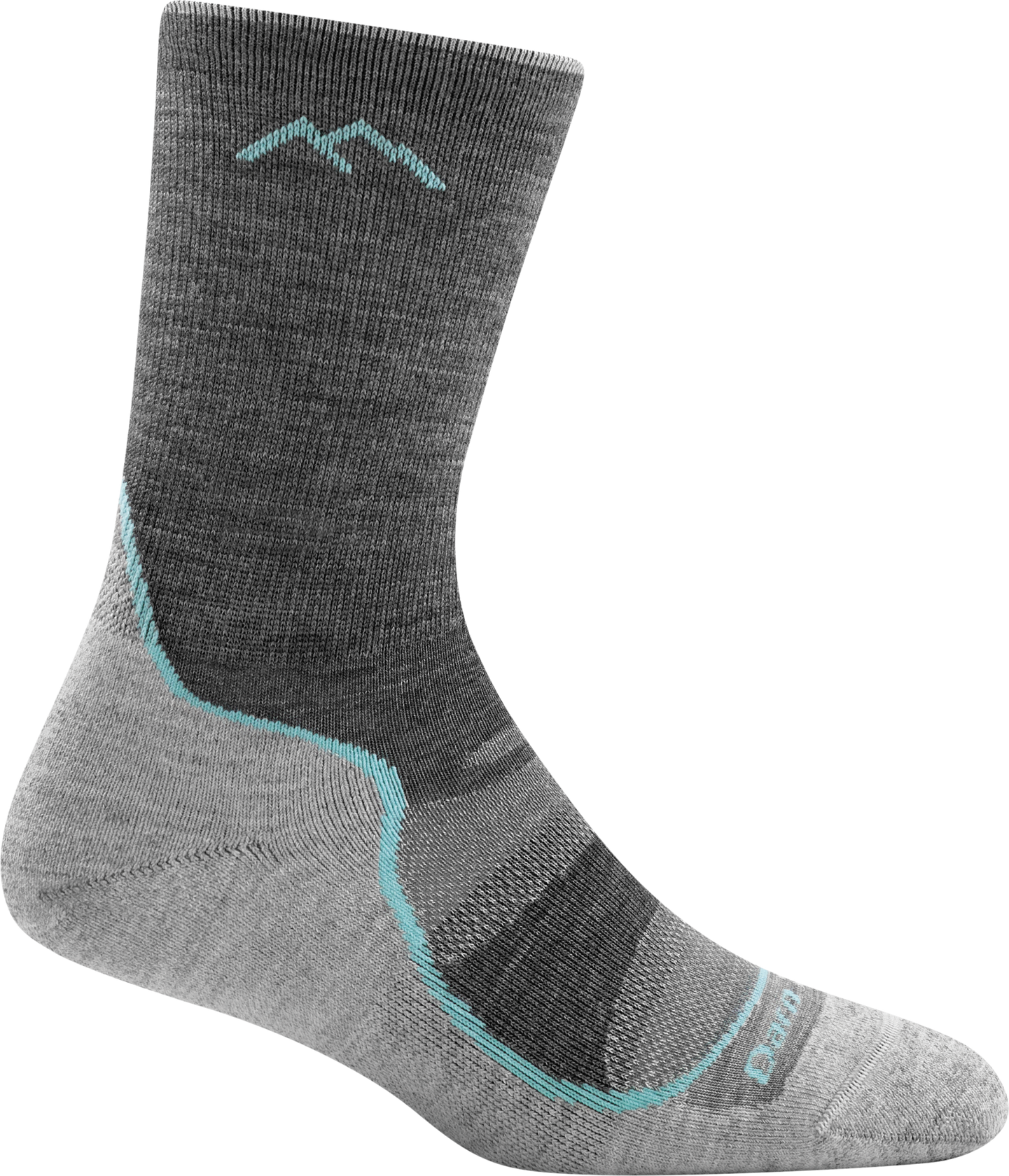 Darn Tough Light Hiker Micro Crew Lightweight Hiking Sock Womens Slate