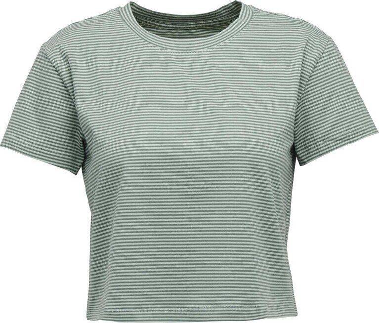 Black Diamond BD Stripe Crop Tee Womens Foam Green / Laurel Green