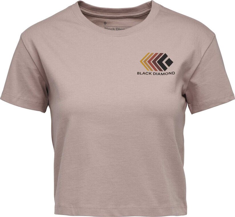 Black Diamond Faded Crop Tee Womens Pale Mauve