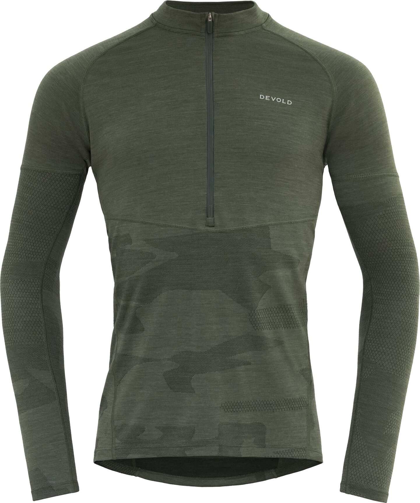 Devold Standal Shirt Zip Neck Mens Forest