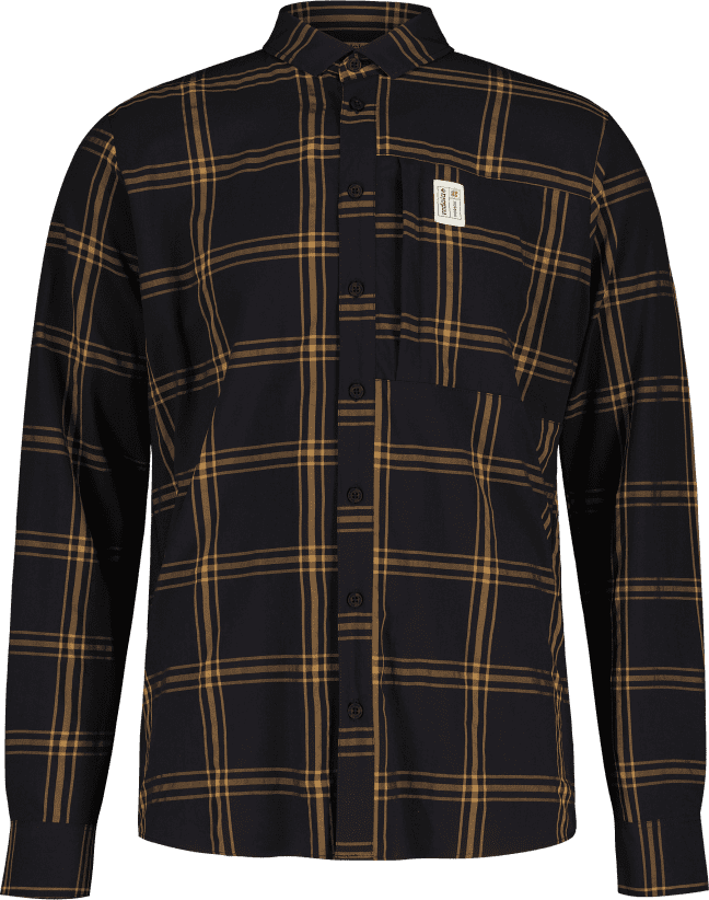 Maloja IsonzoM. 1/1 Shirt Mens Deep Black Check