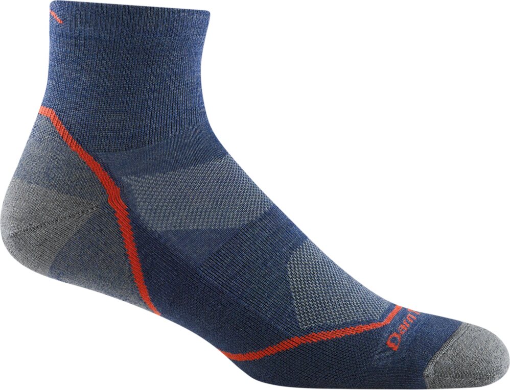 Darn Tough Light Hiker 1/4 Sock Mens Denim