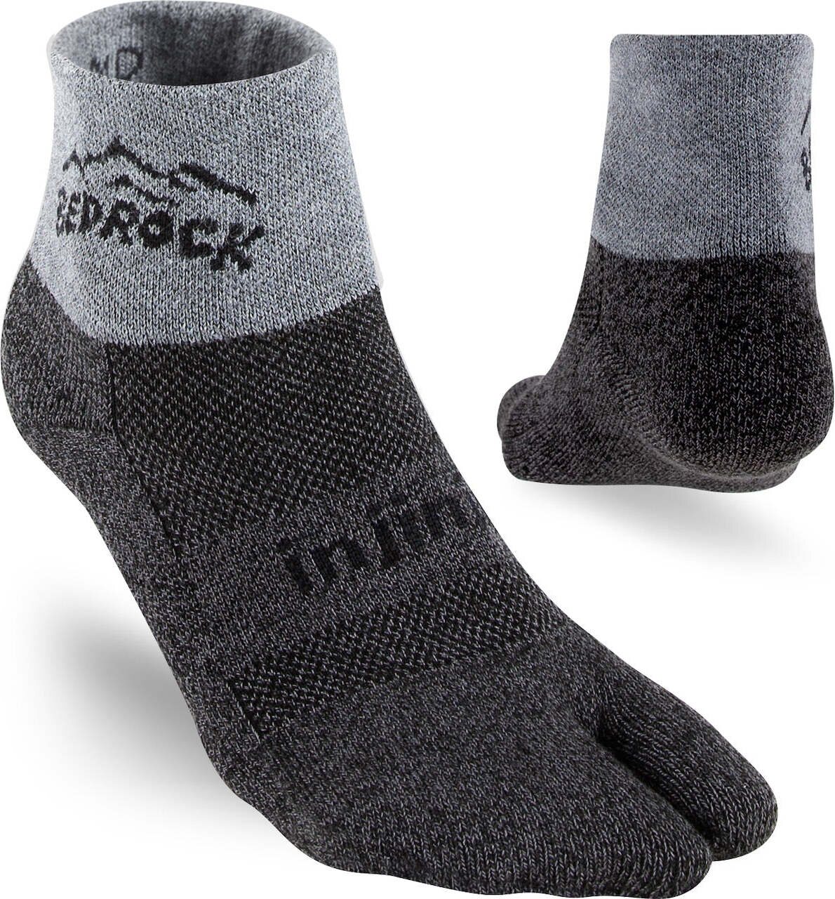 Bedrock Sandals x Injinji Split-Toe Mini-Crew Socks Granite Gray