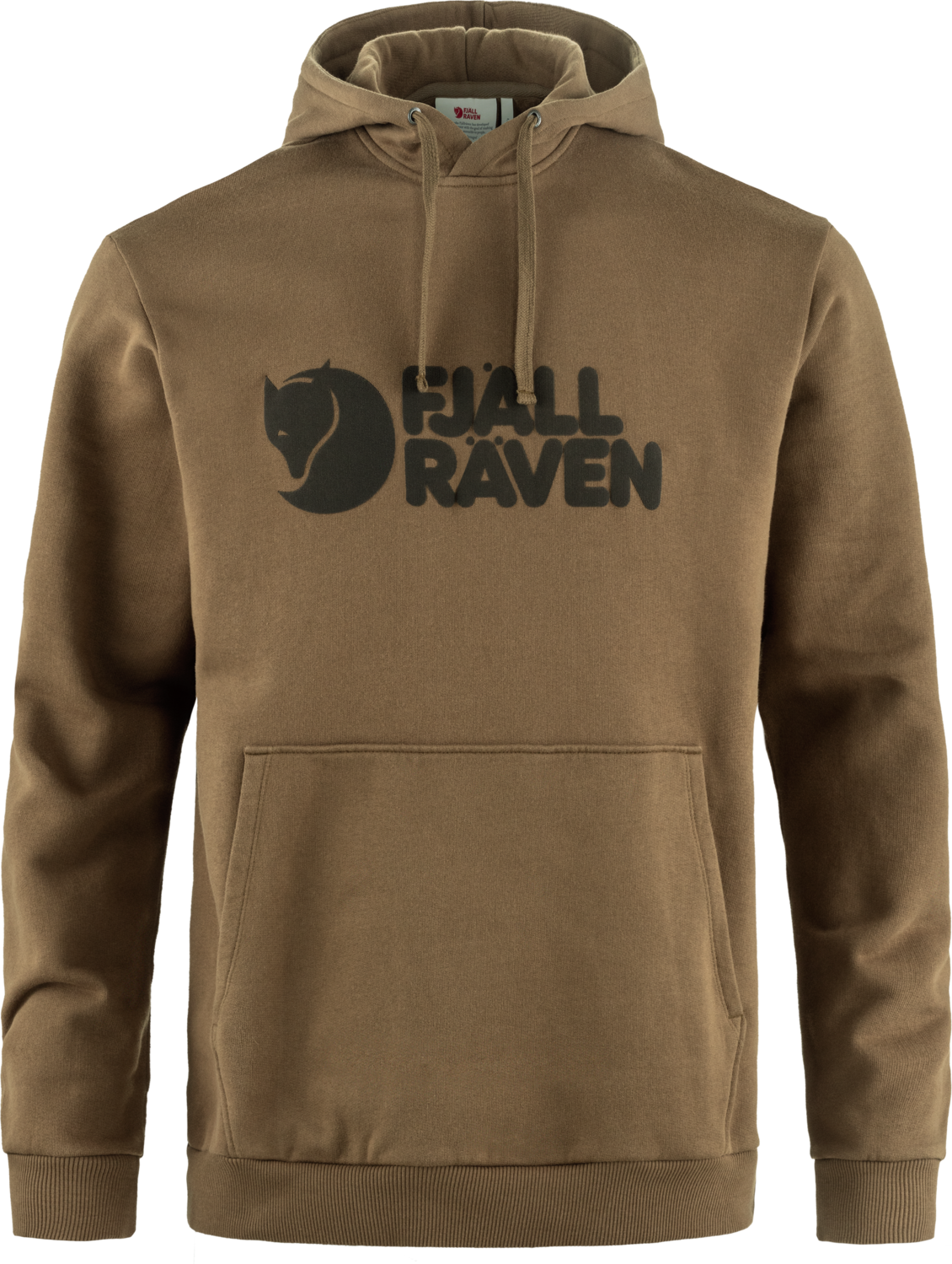 Fjällräven Logo Hoodie Mens Wood Brown (265)