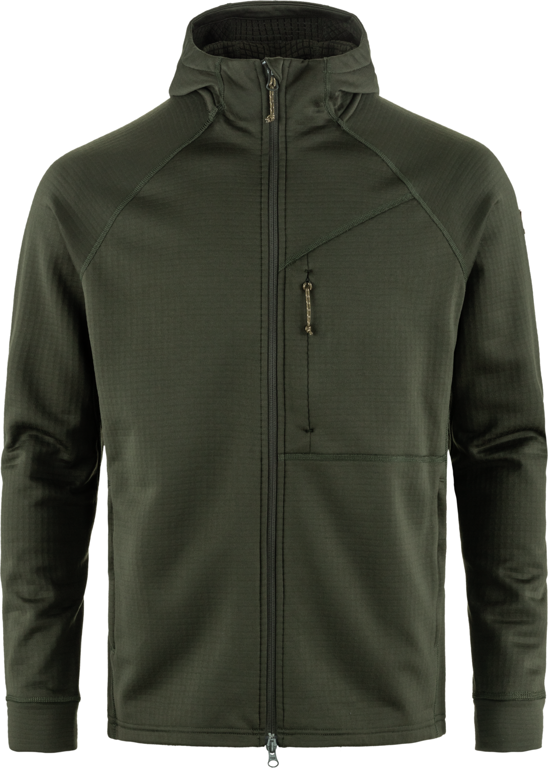 Fjällräven Abisko Grid Fleece Hoodie Mens Deep Forest (662)