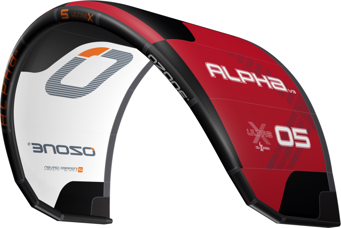 Ozone Alpha V3 Ultra-X Kite Only 6 m² Deep Red/Black/White