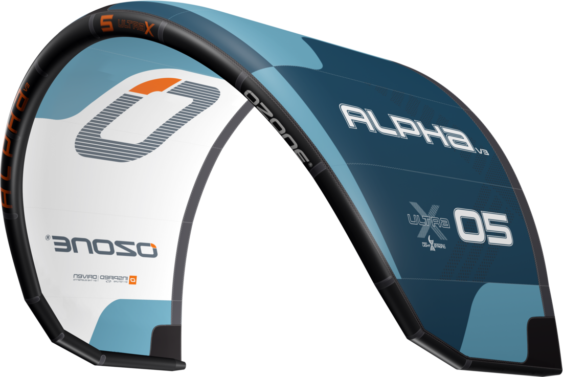 Ozone Alpha V3 Ultra-X Kite Only 8 m² Slate Blue/Sky Blue/White