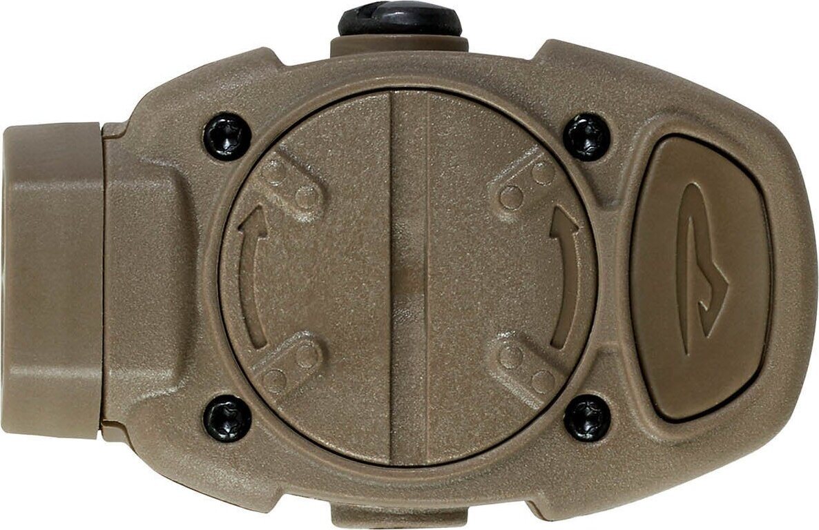 Princeton Tec Switch Rail Light, Black, 10 lm, w/Red/White LED Tan