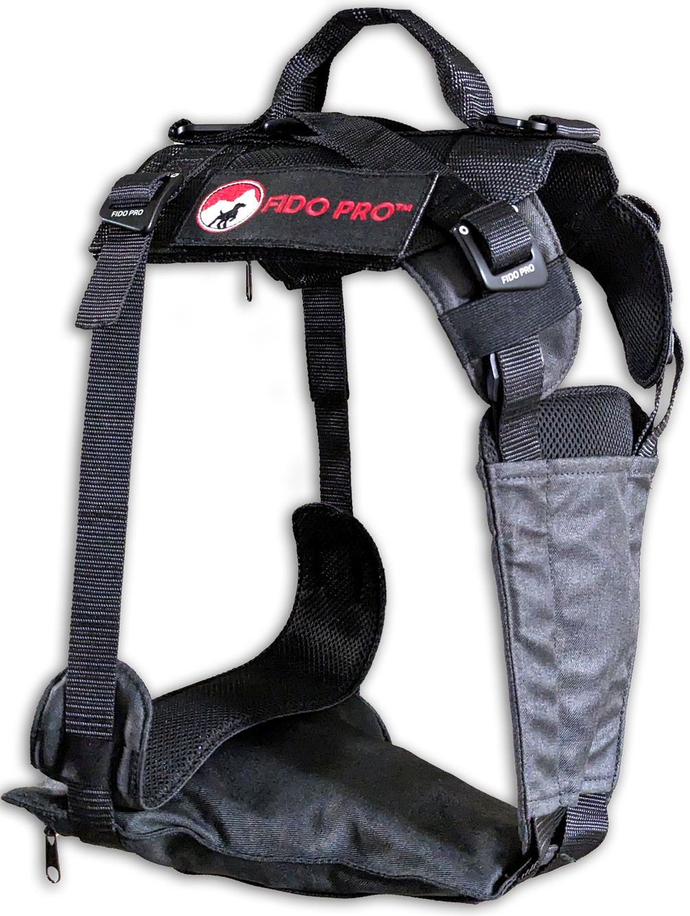 Fido Pro Panza Harness with Deployable Emergency Dog Rescue Sling V2 Black