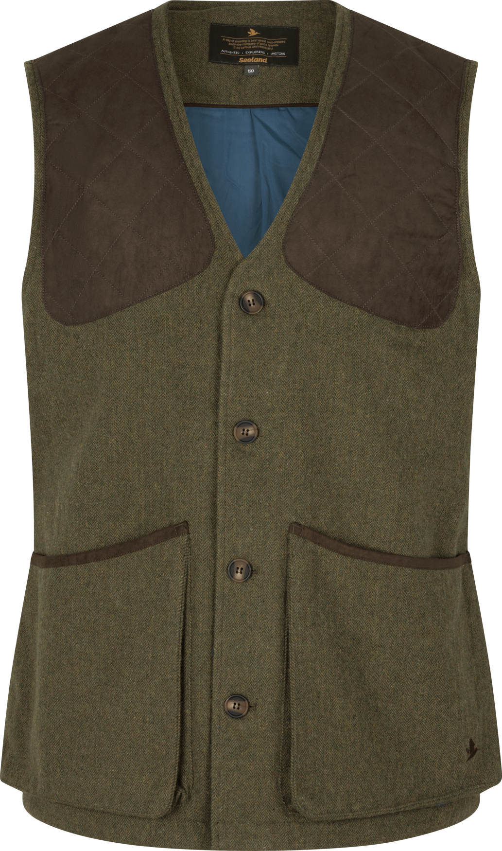 Seeland Hillside Waistcoat Mens Moss Green