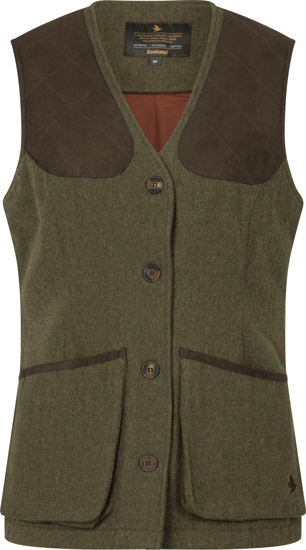 Seeland Hillside Harriet Waistcoat Womens Moss Green