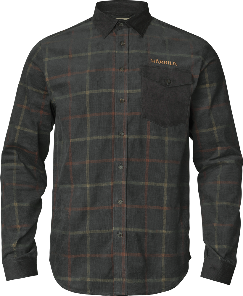 Härkila Kaldfjord Corduroy Check Shirt Mens Phantom
