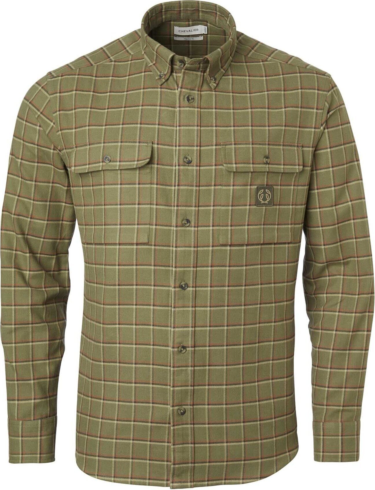 Chevalier Heron Flannel Shirt Mens Field Green Checked