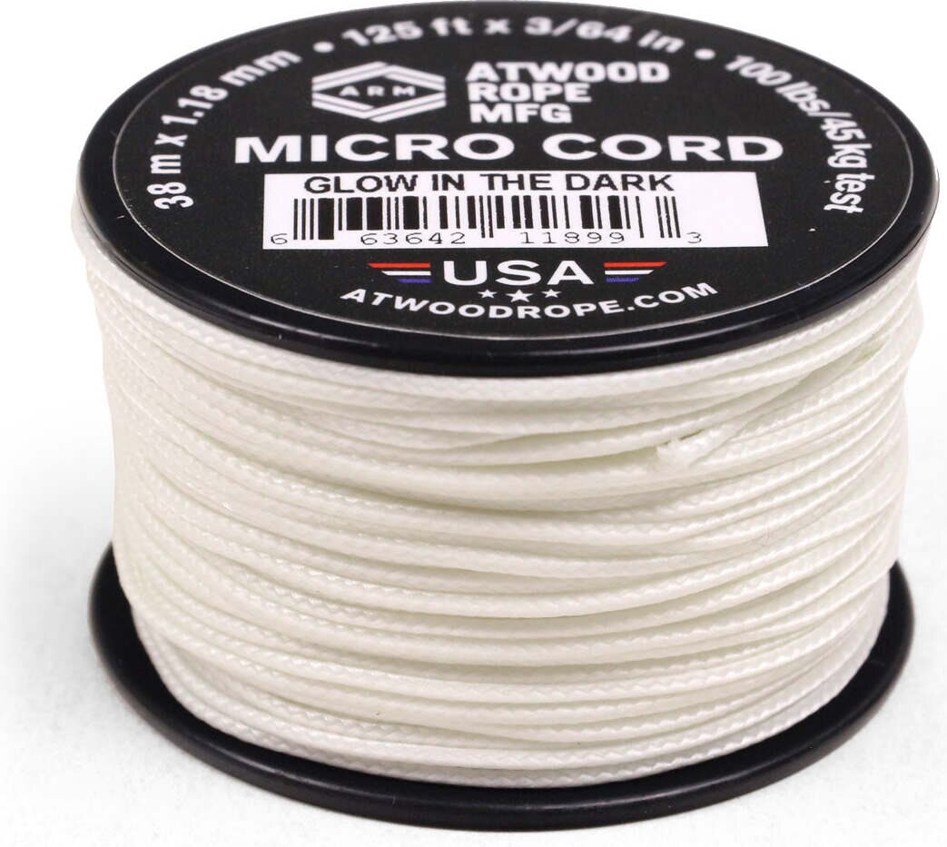 Atwood Rope Micro Uber Glow Cord 1.18mm (125ft) White