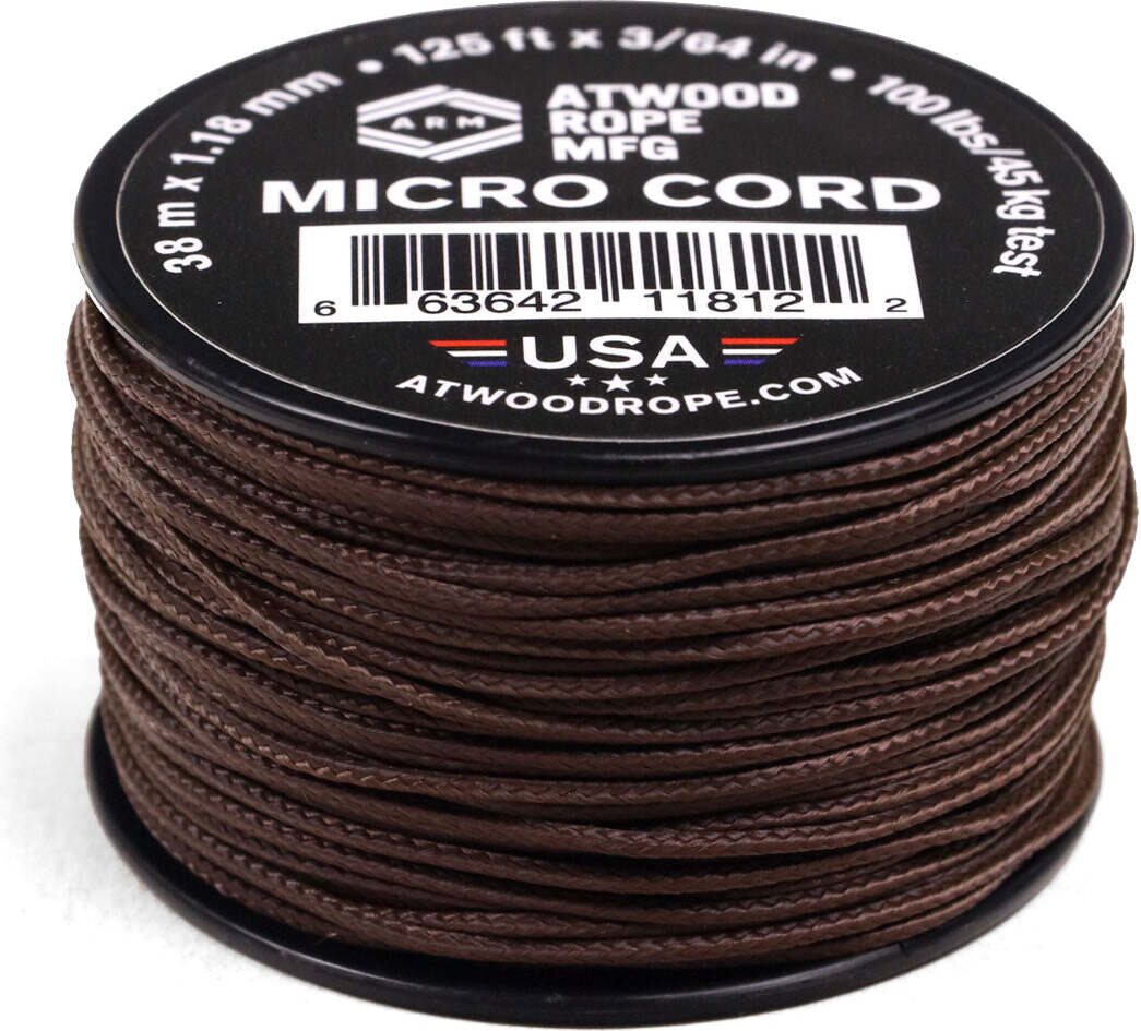 Atwood Rope Micro Cord (125ft) Brown