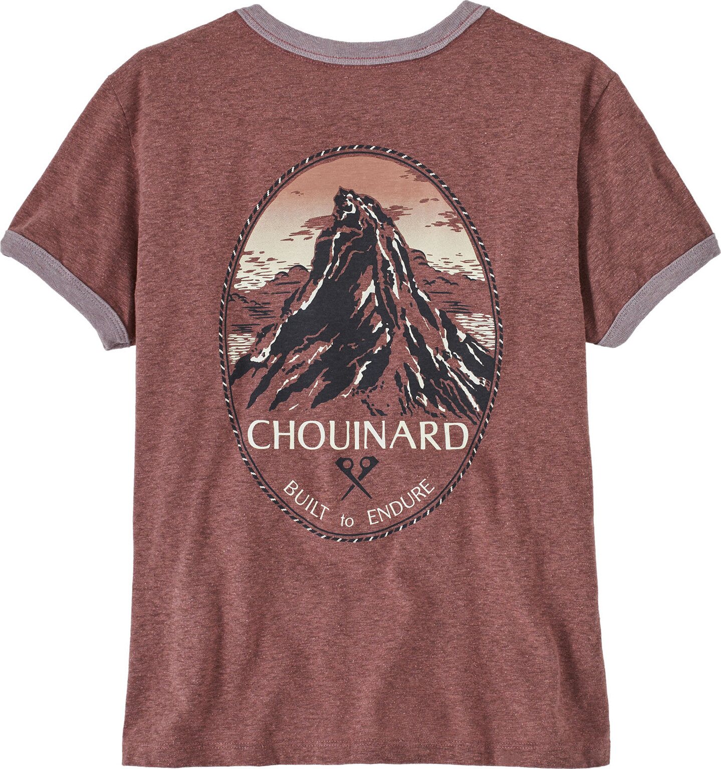 Patagonia Chouinard Crest Ringer Responsibili-Tee Womens Dulse Mauve