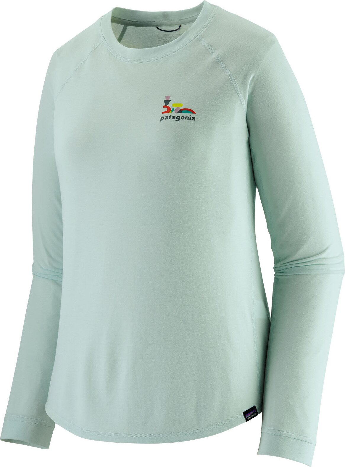 Patagonia Long-Sleeved Cap Cool Trail Graphic Shirt Womens Lose It: Wispy Green